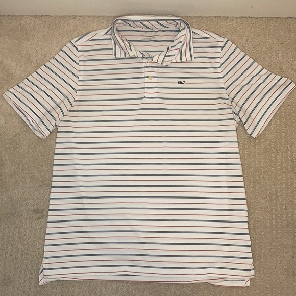White & Blue & Red Vineyard Vines Shirt - Picture 1 of 4